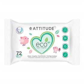 Plasticvrije Billendoekjes Eco Attitude biologisch afbreekbaar - 72