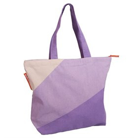 Grote Shopper Gerecycled Materiaal 54x40x18 - Lila Lilac