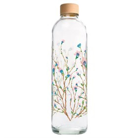 Karaf of Drinkfles Glas met Eco Print 1 liter - Hanami