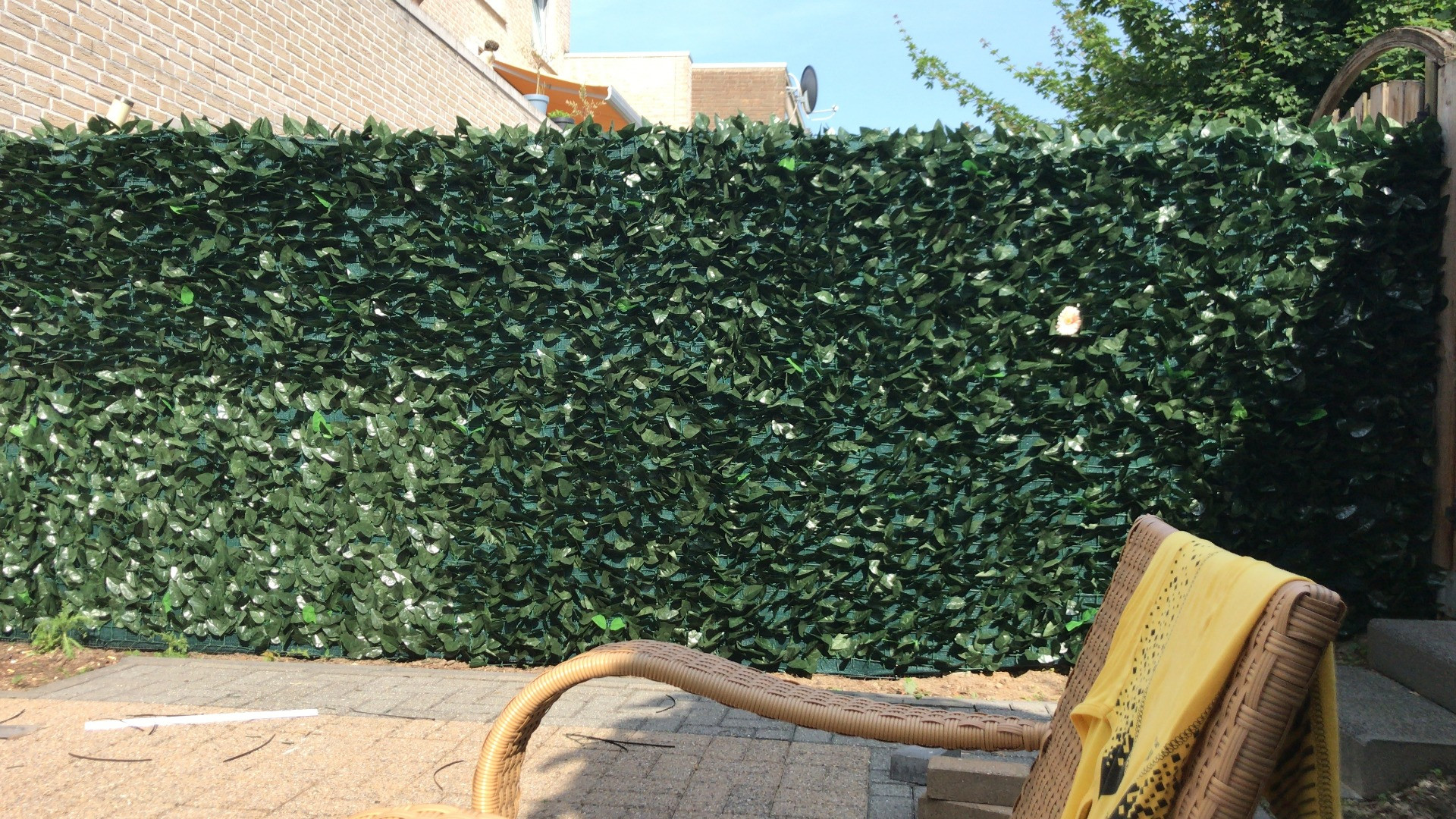 Kunsthaag balkonscherm tuinscherm hedera klimop 100x300cm