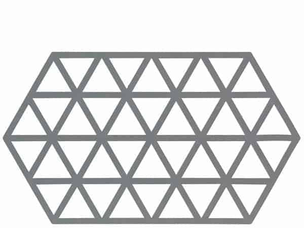 Zone Denmark - siliconen onderzetter Triangle - grijs - 24 x 14 cm