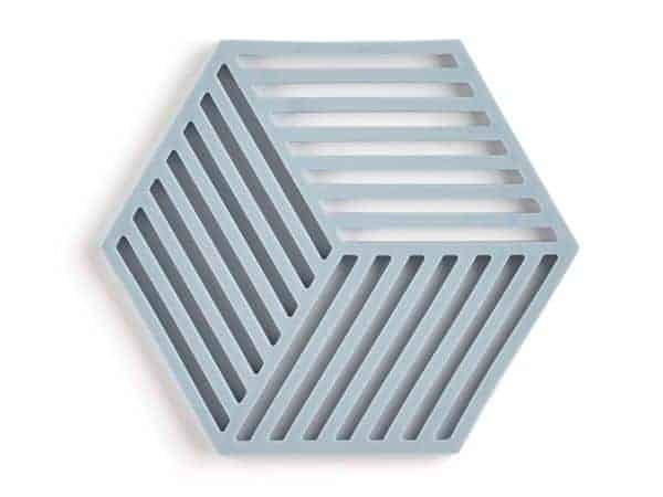 Zone Denmark - siliconen onderzetter Hexagon - lichtblauw - 16 x 14 cm
