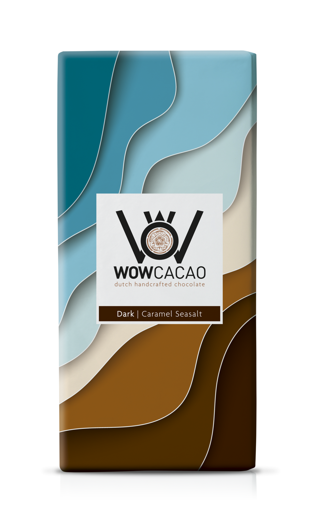 WOW Cacao - chocoladereep puur - caramel seasalt