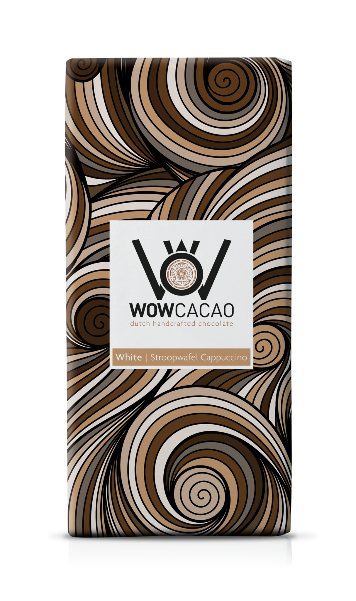 WOW Cacao - chocoladereep wit - stroopwafel cappuccino