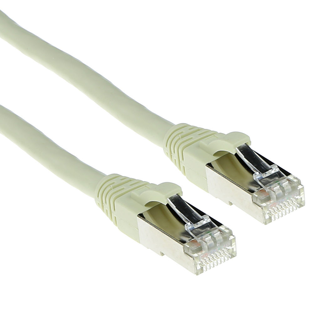 ACT FB6000 SFTP CAT6A Patchkabel Snagless Ivoor - 50 cm