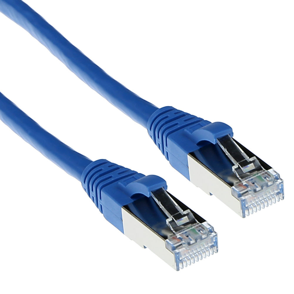 ACT FB6600 SFTP CAT6A Patchkabel Snagless Blauw - 50 cm