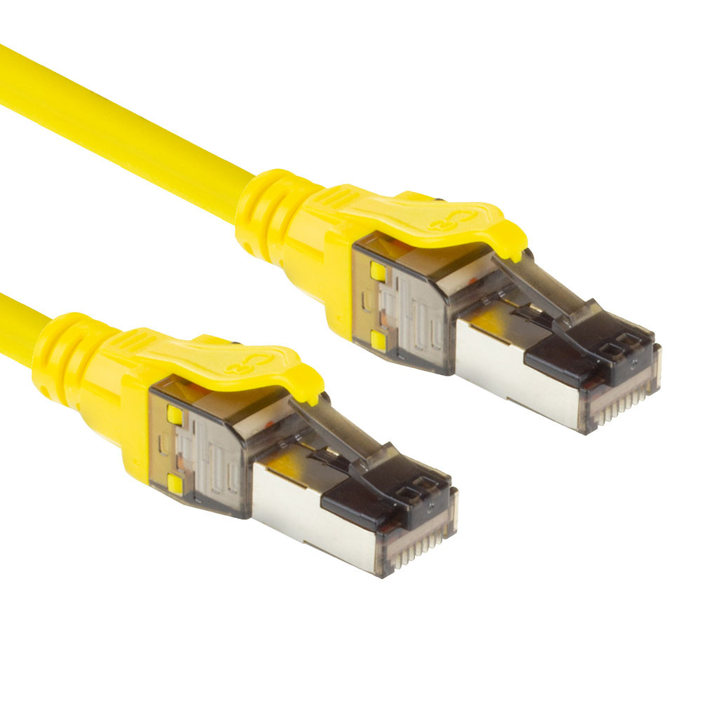 ACT FB8001 CAT8 S/FTP Netwerkkabel Snagless | RJ45 Connectoren | Geel | 1 meter