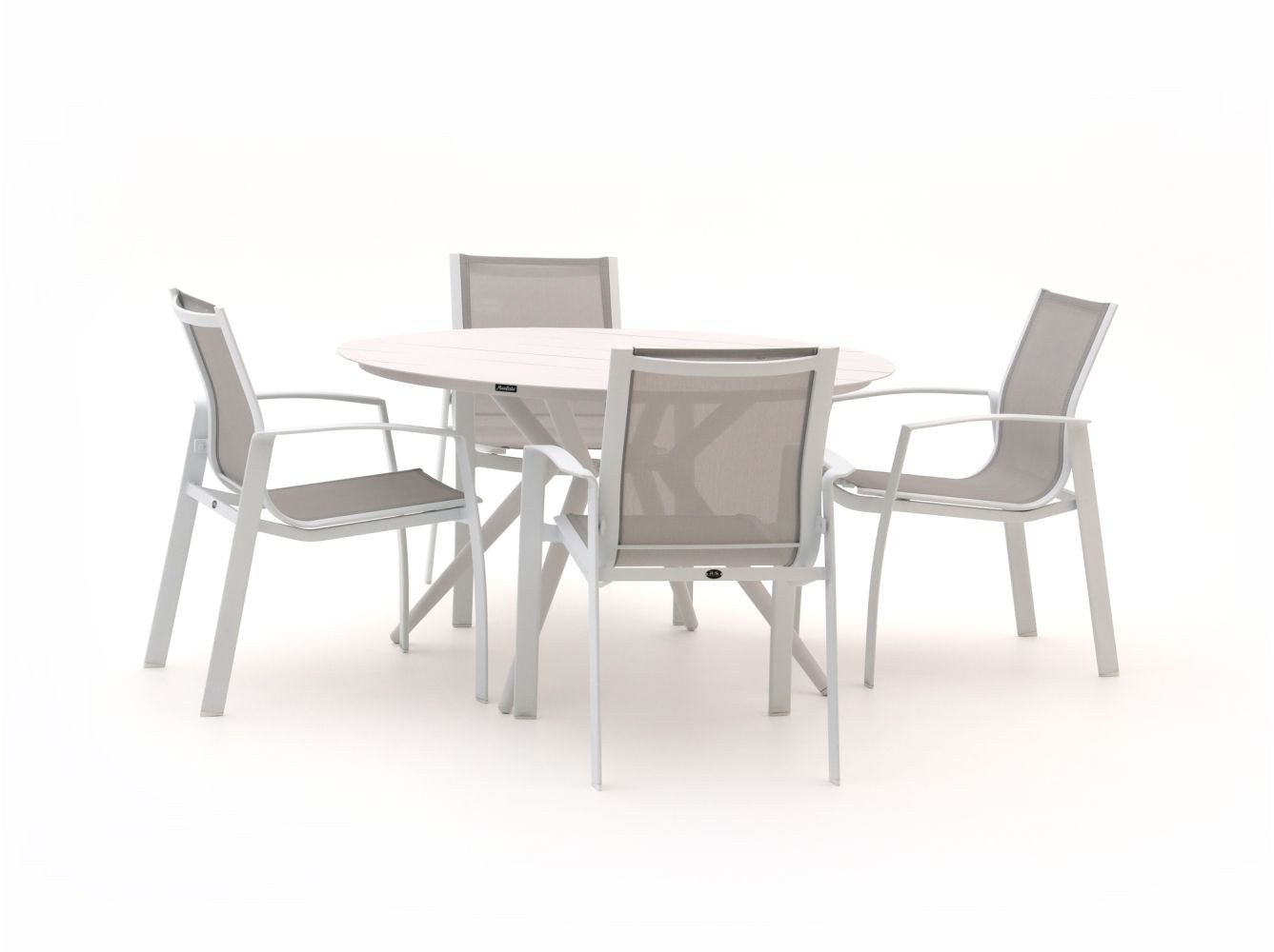 R&S Design Altea/Sora ø 127cm dining tuinset 5-delig stapelbaar - Laagste prijsgarantie!