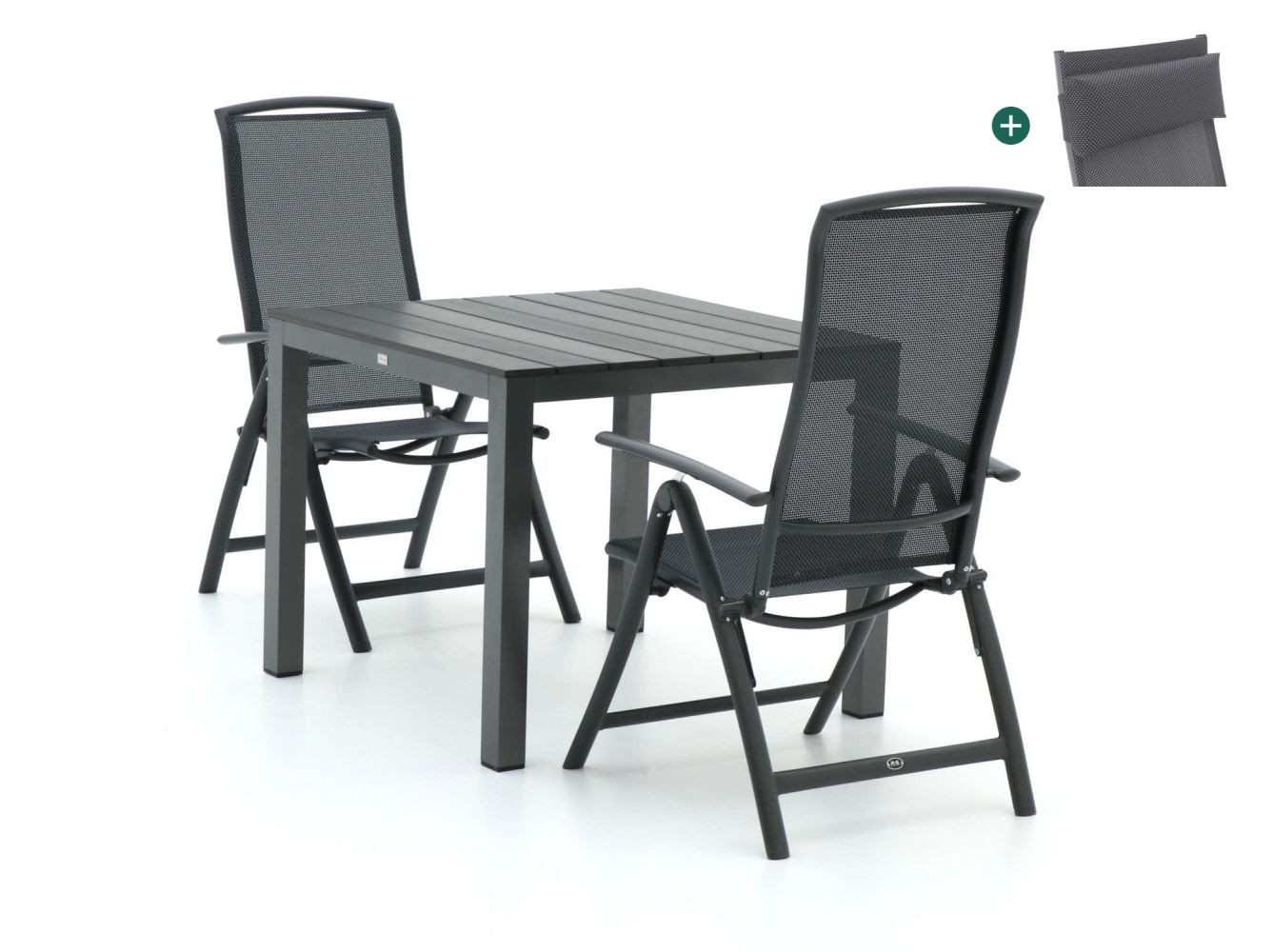 R&S Design Capri/Fidenza 90cm dining tuinset 3-delig verstelbaar - Laagste prijsgarantie!
