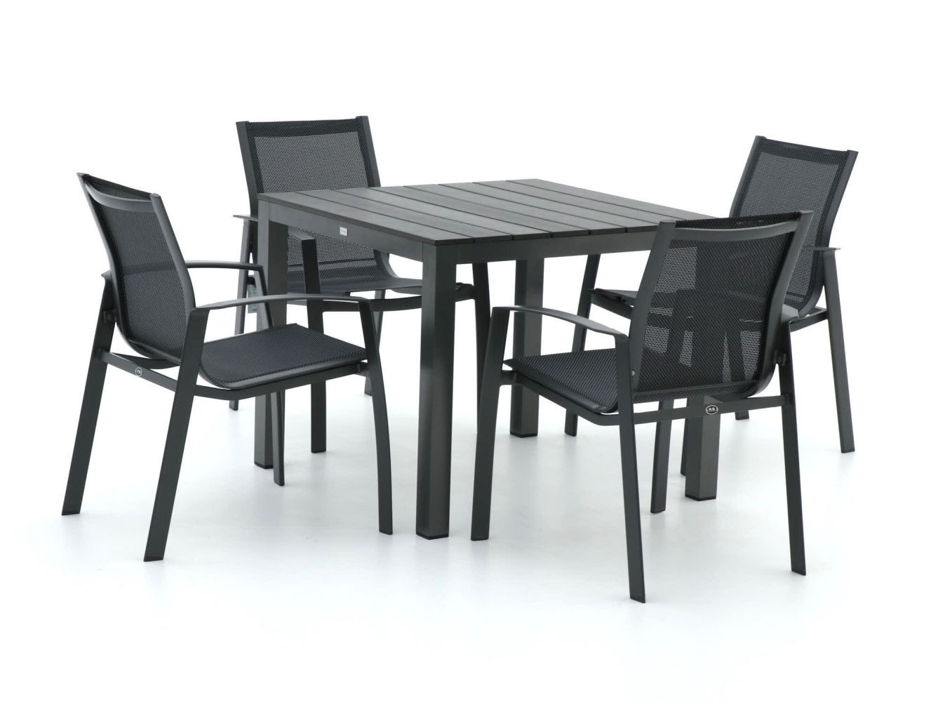 R&S Design Altea/Fidenza 90cm dining tuinset 5-delig stapelbaar - Laagste prijsgarantie!