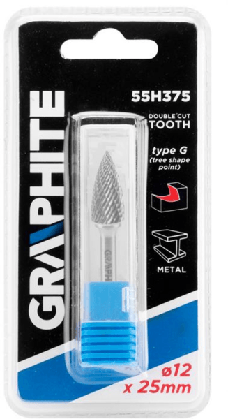 graphite stiftfrees type g spitsboog scherp 12x25mm 55h375