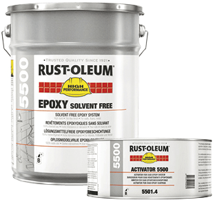 rust-oleum 5500 high build oplosmiddelvrije epoxy lichtblauw set 4 ltr