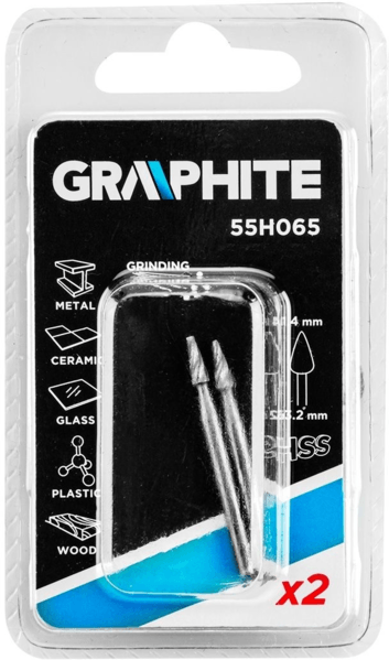 graphite hss frees 2.3 mm cilinder schacht 3.2 mm 2 stuks 55h062