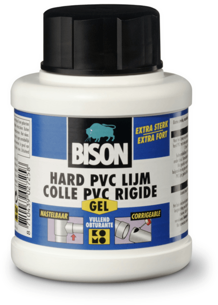 bison hard pvc lijm gel 250 ml + applicator