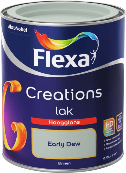 flexa creations lak hoogglans lichte kleur 2.5 ltr