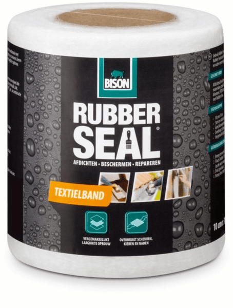bison rubber seal textielband 10 cm x 10 m rol