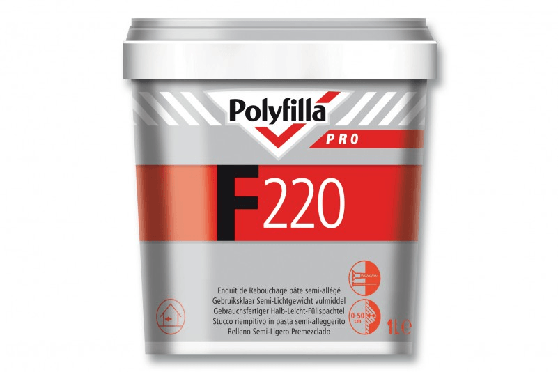 polyfilla pro semi lichtgewicht vulmiddel f220 1 ltr