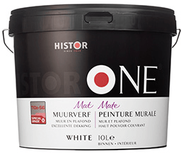 histor one muurverf mat wit 2.5 ltr