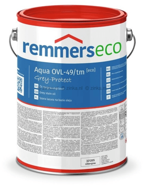 remmers aqua ovl-49/tm voorvergrijzende oliebeits kleur 2.5 ltr