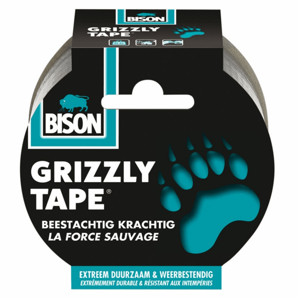 bison grizzly tape zilver rol 10 meter