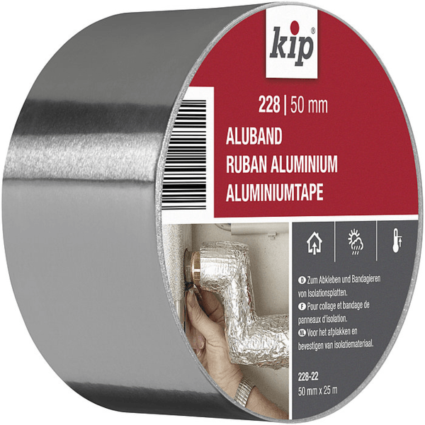 kip 228 aluminiumtape zilver 50mm x 10m