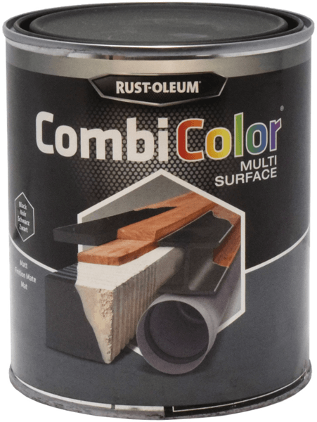 rust-oleum combicolor multi-surface mat zwart 0.75 ltr