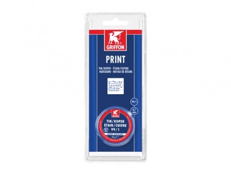 griffon print draadsoldeer tin-koper 99-1 harskern 4 m koker Ø 0.7 mm