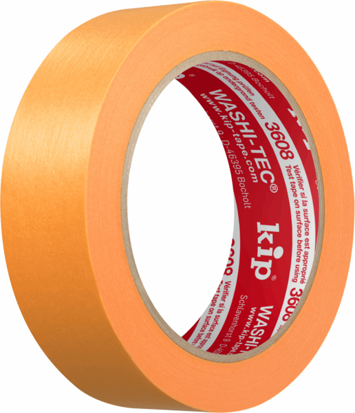 kip 3608 fineline tape washi-tec standaard kwaliteit oranje 18mm x 50m