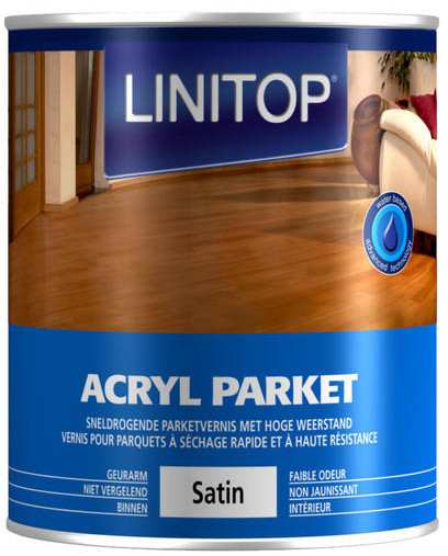 linitop acryl parket zijdeglans 0.75 ltr
