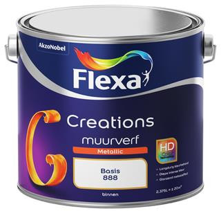flexa creations muurverf metallic kleur 2.5 ltr