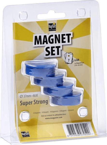 magpaint magneet witte kap 37 mm 4 stuks