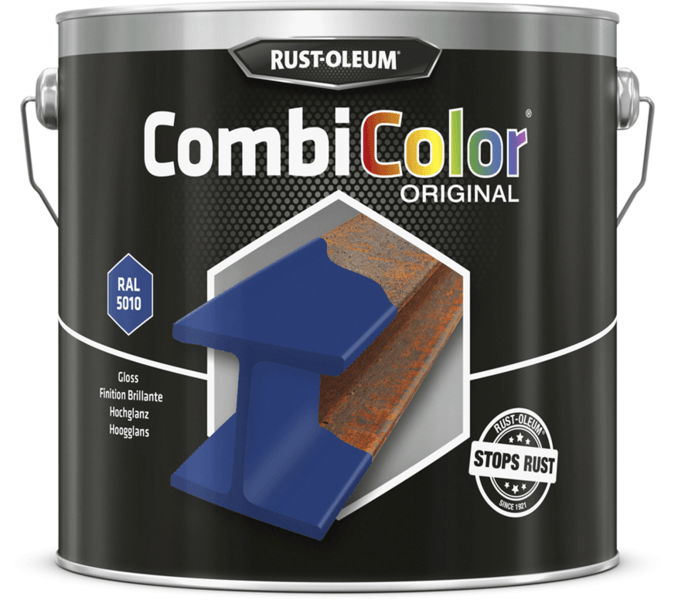 rust-oleum combicolor hoogglans ral 5010 gentiaan blauw 2.5 ltr