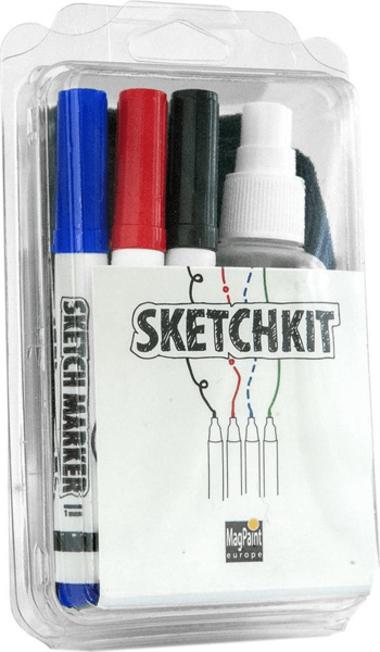 magpaint 4 markers + cleanerspray + microfiber doek
