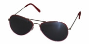 HIP Classic pilotenbril half rood roze/zwart Standaard