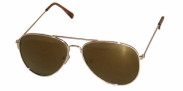HIP Classic pilotenbril goudkleurig / bruin Standaard