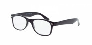 HIP Leesbril wayfarer glans zwart +1.0