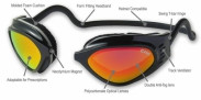 Clic Sportbril goggle small Zwart/oranje