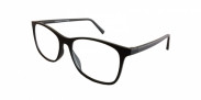 Fangle Biobased leesbril big mat zwart +2.0