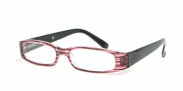 HIP Leesbril Streep transp.rood/zwart +3.0