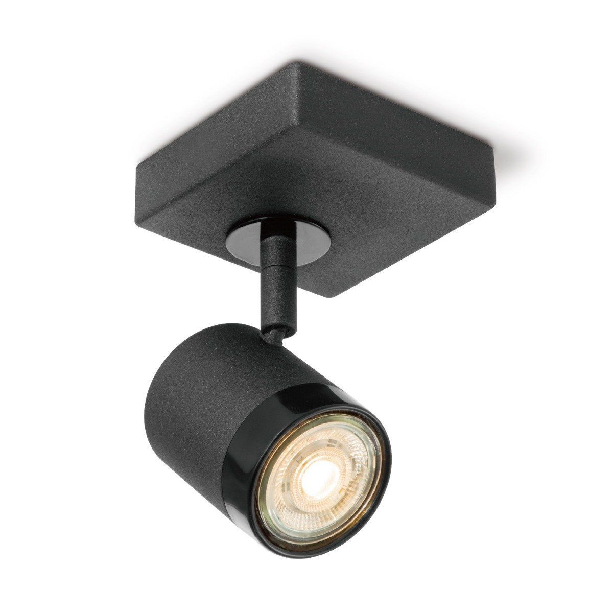 Light depot - LED opbouwspot manu - 9,5 cm zwart - Outlet