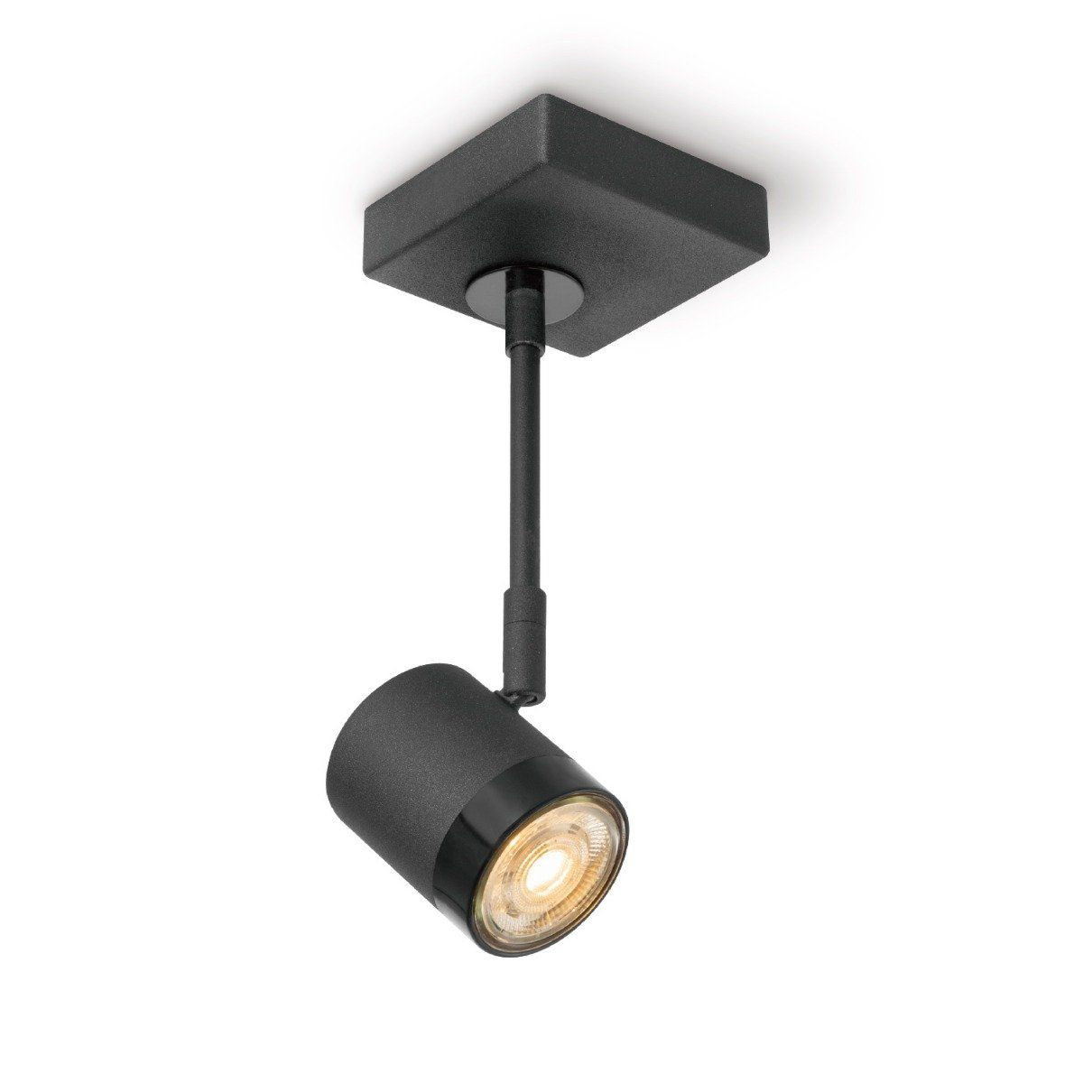 Light depot - LED opbouwspot Manu - 9,5 cm - zwart - Outlet