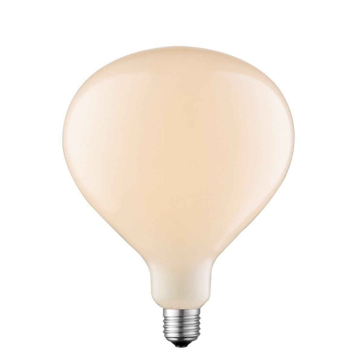Edison Design LED lamp E27 LED filament lichtbron, Milky Globe 16/16/20.5cm, Wit, LED lamp Dimbaar, 6W 510lm 2700K, warm wit licht, geschikt voor E27 fitting
