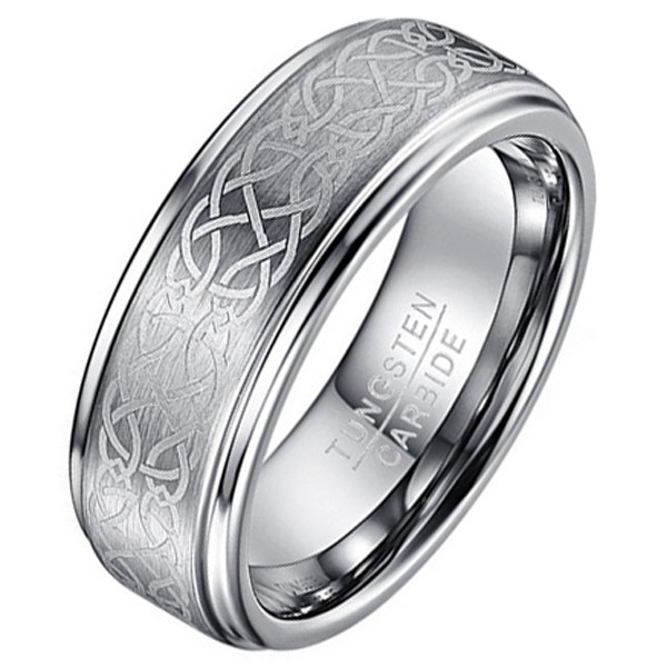 Heren ring Wolfraam Celtic Knot Brushed-21mm