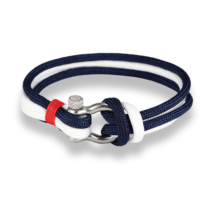 LGT Jewels Marine armband Double Navy Blue White