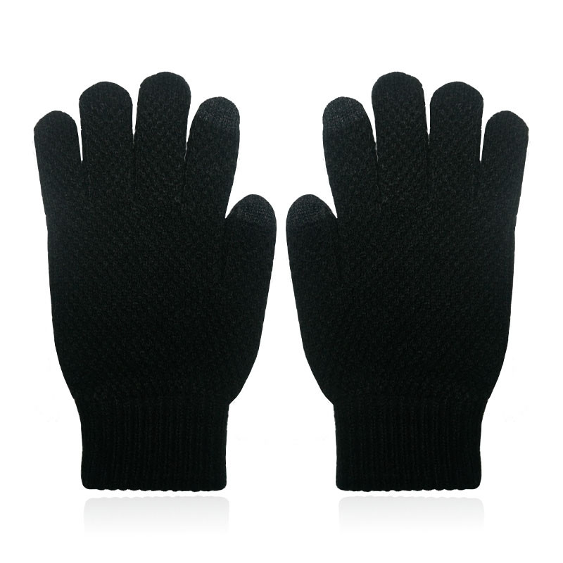 LGT JWLS Gebreide Heren Handschoenen - Warm Winter Zwart