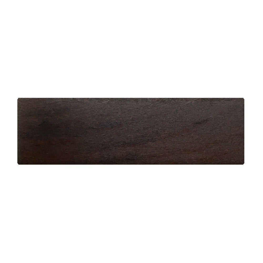 Rechthoekige donkerbruine houten meubelpoot 4,5 cm