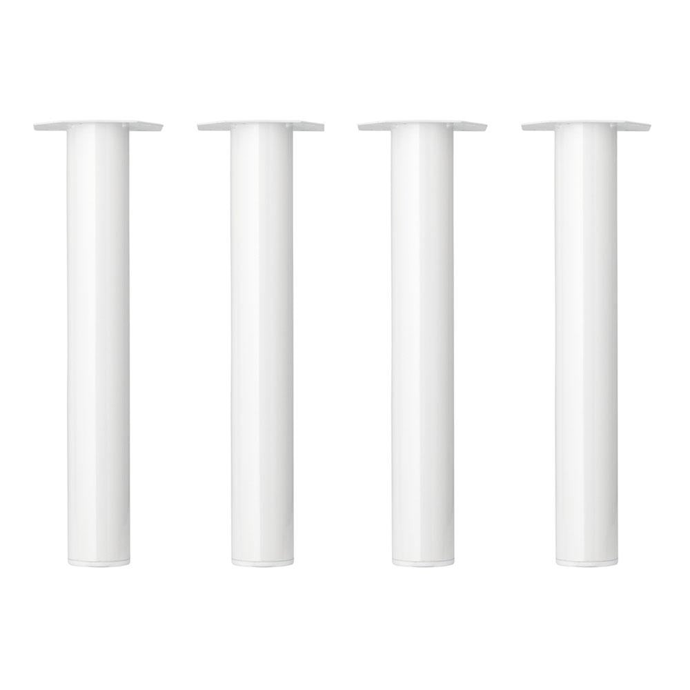 Ronde witte meubelpoot 42 cm (set van 4)