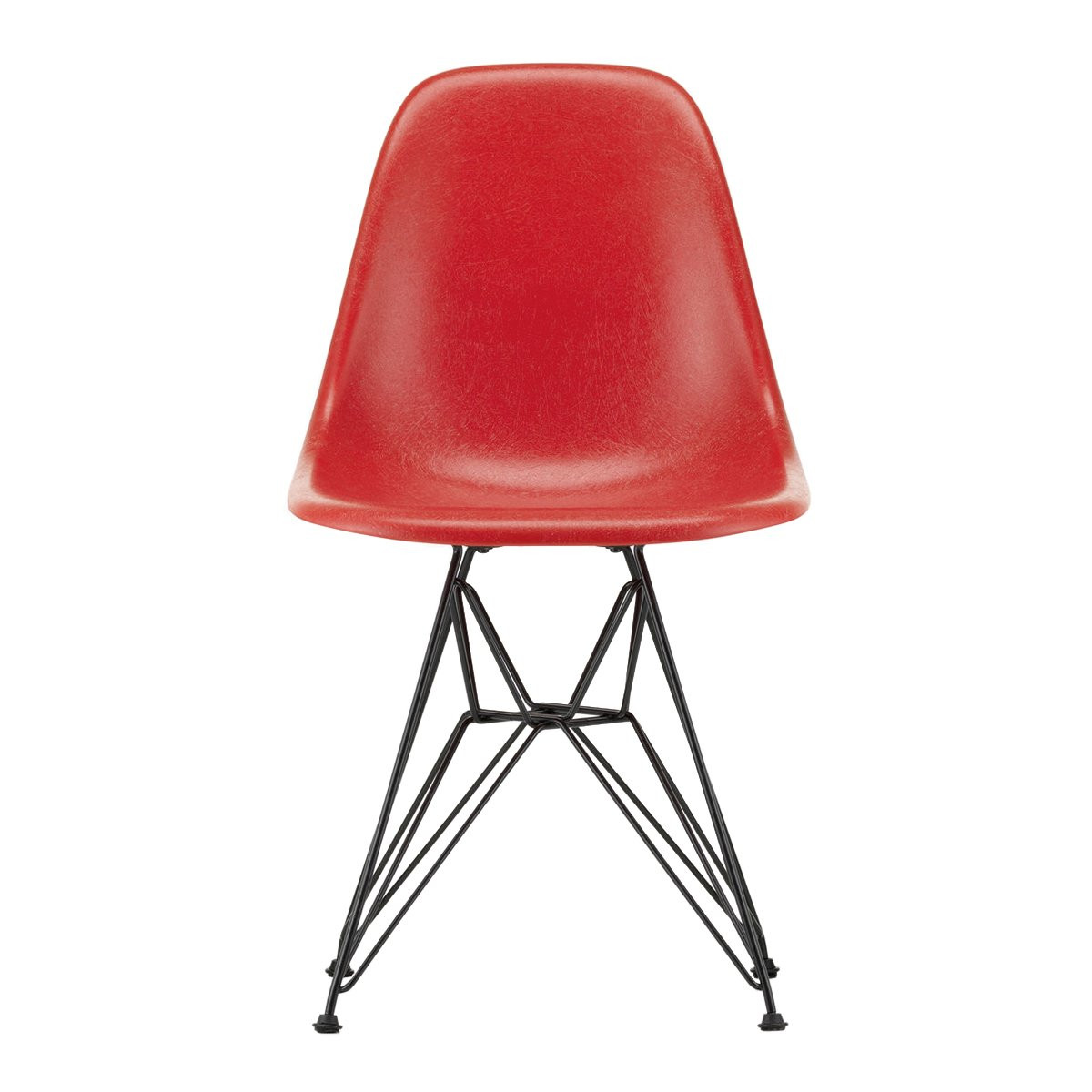 Vitra Eames Fiberglass Chair DSR Classic Red - Donker Onderstel
