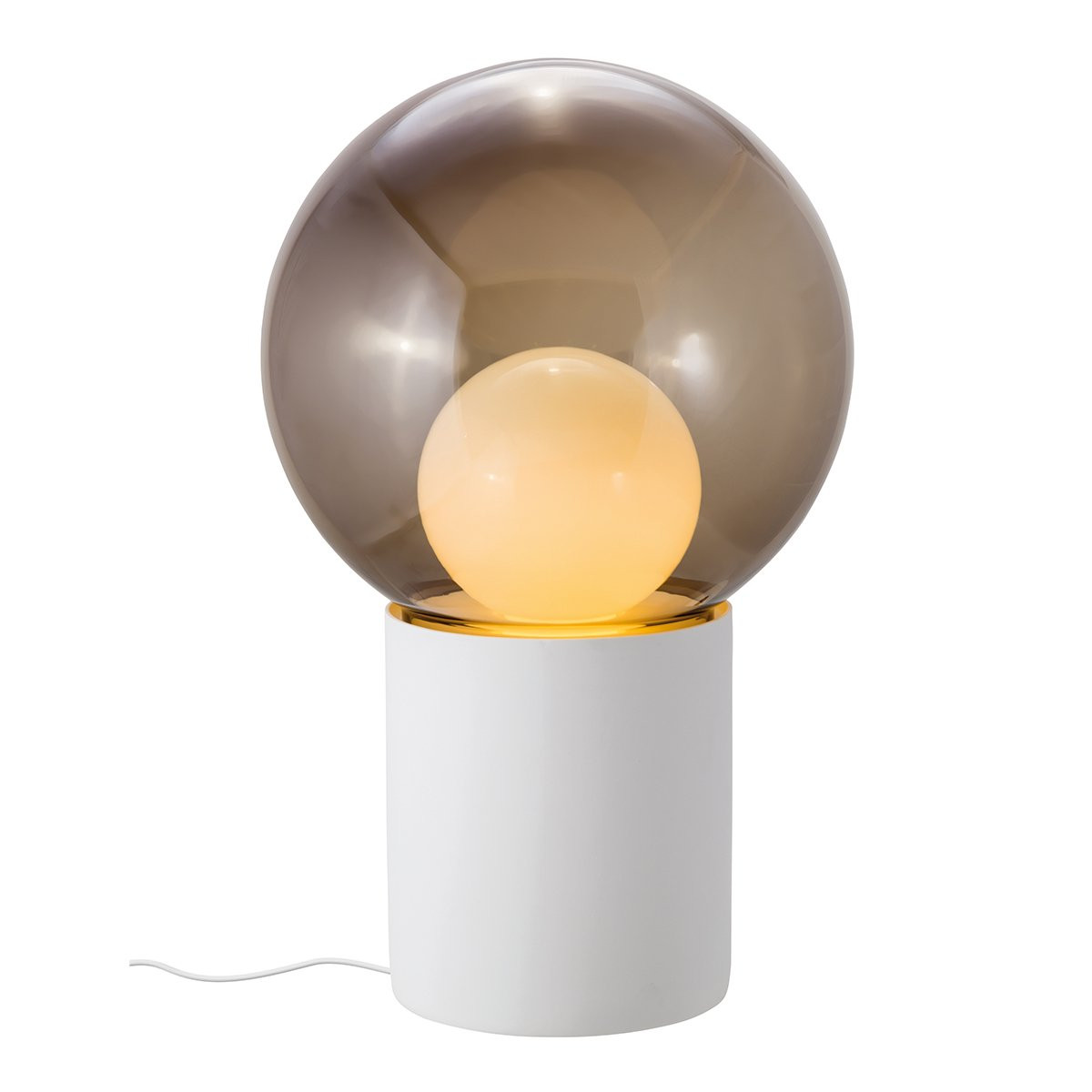Pulpo Boule High Vloerlamp - Wit / Smoke Grey / Opaal Wit
