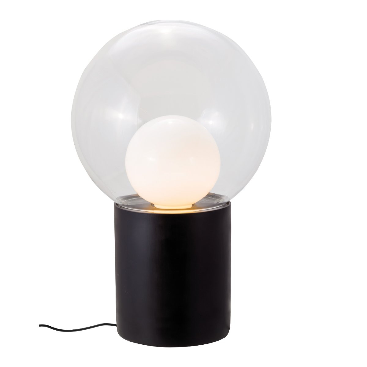 Pulpo Boule High Vloerlamp - Zwart / Transparant / Opaal Wit